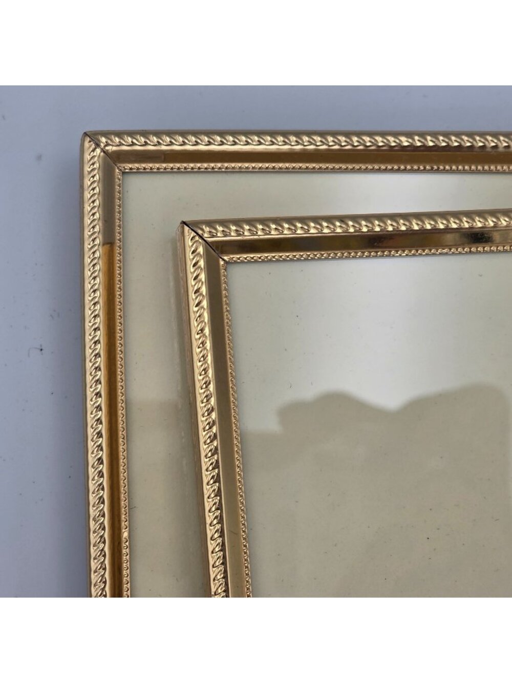Gold Tone Ornate Vintage Picture Frames Metal Embossed Detailing 3x4.5" PF65